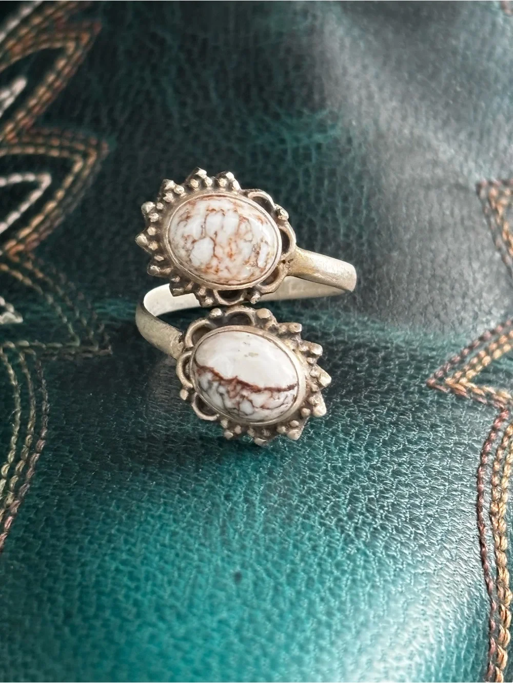 Sterling Silver Wild Horse Adjustable Bypass Ring